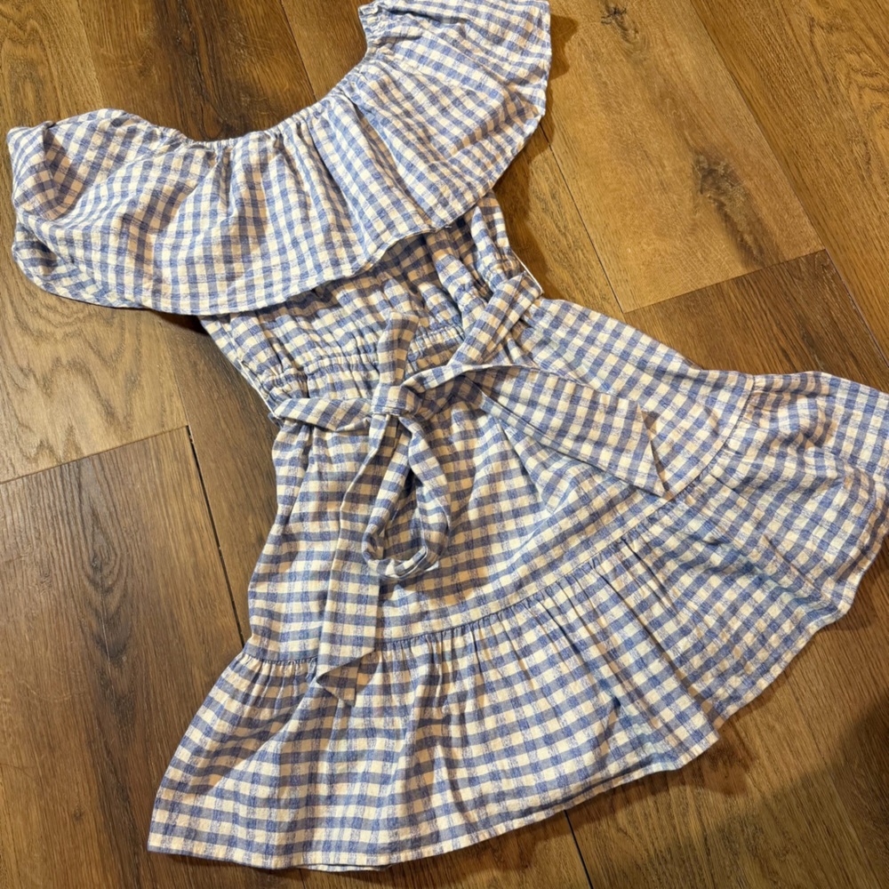 Tularosa 100% Cotton Dress Off Shoulder Wizard Of Oz Dorthy Costume Halloween